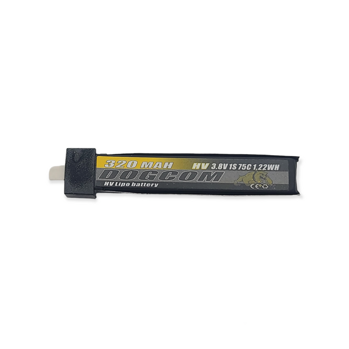 DOGCOM 320mAh 1S 4.35V HV 75C Z-Fold Cell LiPo Battery - BT2.0