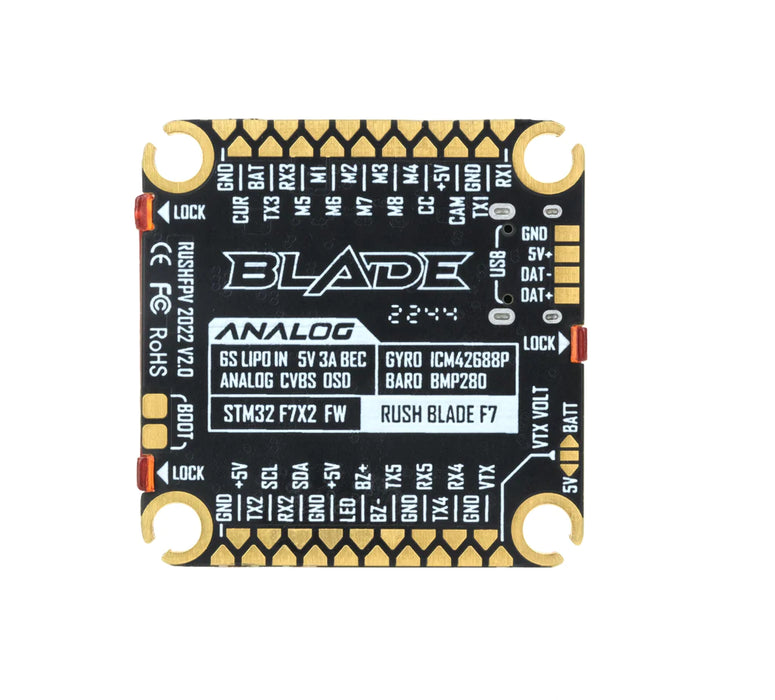 RUSHFPV Rush Blade F722 Flight Controller V2 For Analog - 30x30mm