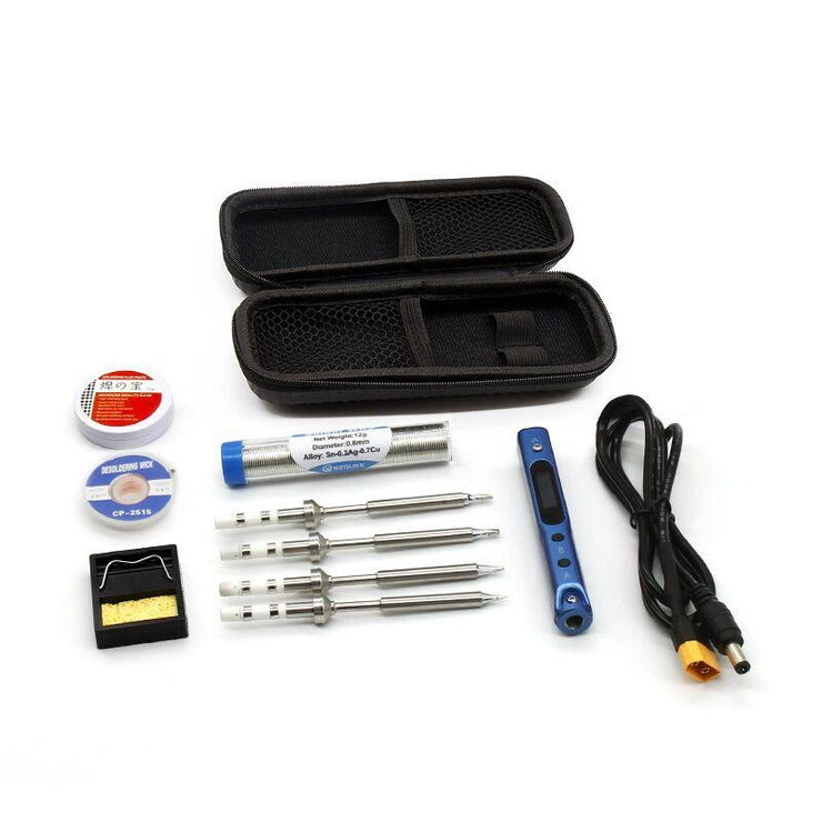 Sequre Mini SQ-001 65W Portable Soldering Iron Kit w/ 4 Tips - Choose Color