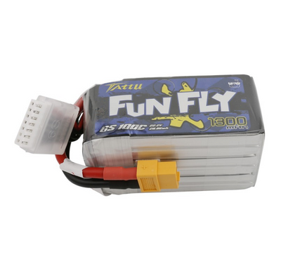 Tattu FunFly 1300mAh 100C 22.2V 6S1P Lipo Battery Pack