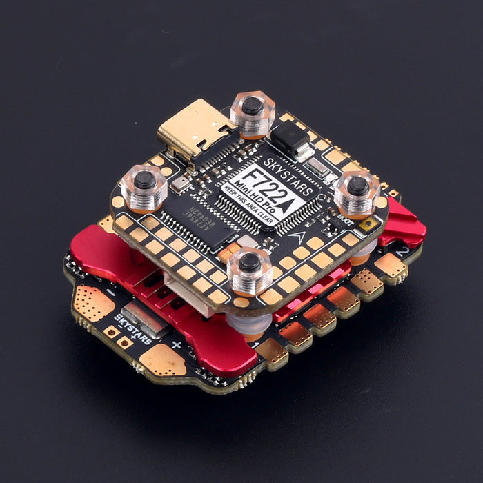 Skystars F7 Mini HDPro Flight Controller and KM55A 55A AM32 32bit ESC Stack - 20x20mm