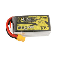Tattu R-Line Version 3.0 14.8V 4S 1550mAh 120C LiPo Battery - XT60