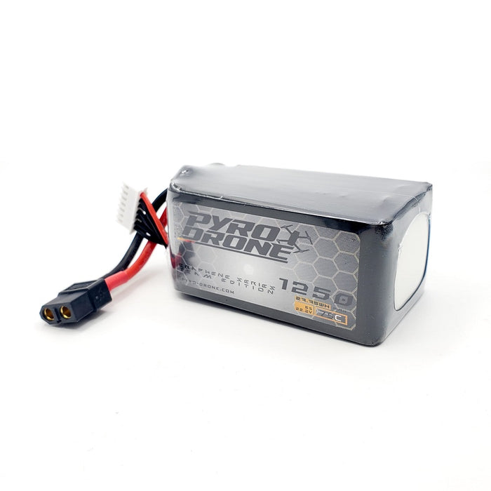 Pyrodrone Graphene 1250mAh 6S 22.2V 75C Lipo Battery - XT60