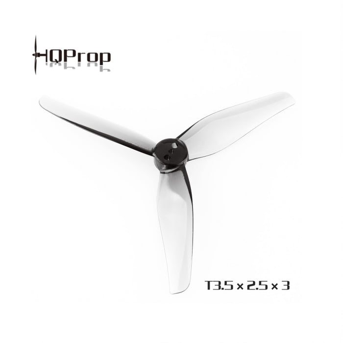 HQ Prop T3.5X2.5X3 Tri-Blade 3.5" 1.5mm T-Mount Prop Grey (2CW+2CCW) - Poly Carbonate