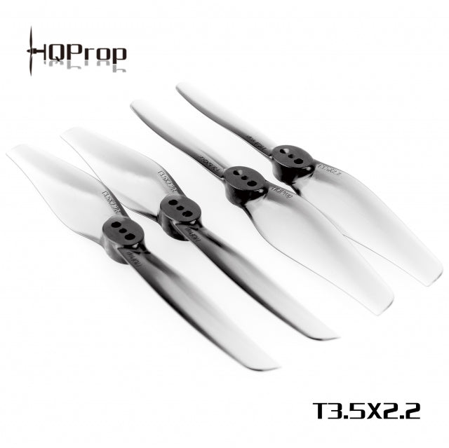 HQ Prop T3.5X2.2X2 Bi-Blade 3.5" Prop Grey (2CW+2CCW) - Poly Carbonate