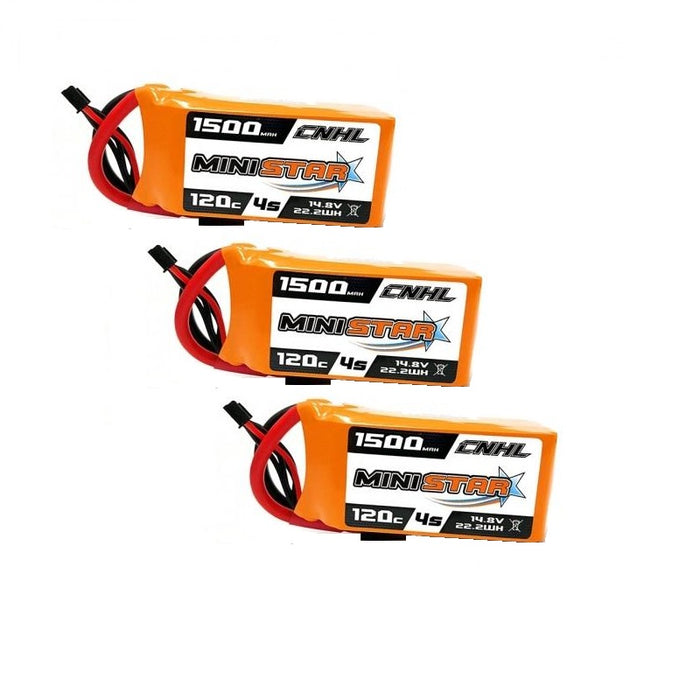 3PK COMBO CNHL MINISTAR 1500MAH 14.8V 4S 120C