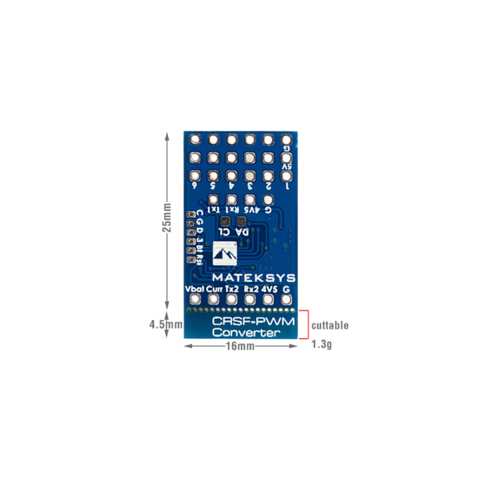 Matek CRSF To PWM Converter CRSF-PWM-6