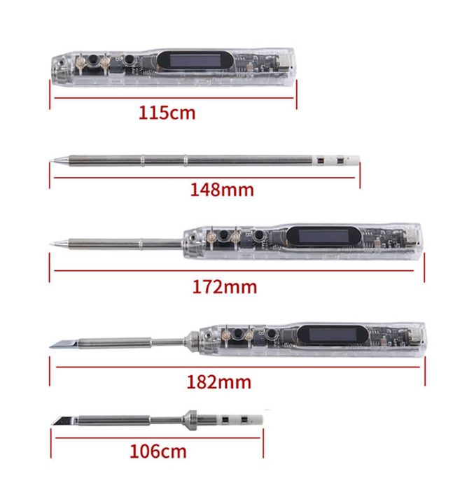 Sequre SI012 Mini Soldering Iron w/ T12-BC2 And BC2 Tip