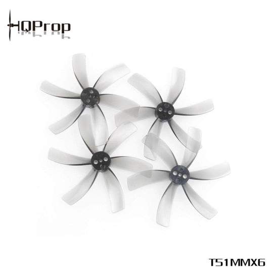 HQ Prop T51MMX6 Hexa-Blade 51mm Cinewhoop Prop - Light Gray - 2CW+2CCW