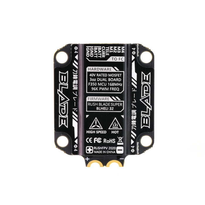 RUSHFPV Rush Blade F722 Analog Stack + 60A Super 3-6S BLHeli_32 96kHz 4-in-1 ESC - 30x30mm