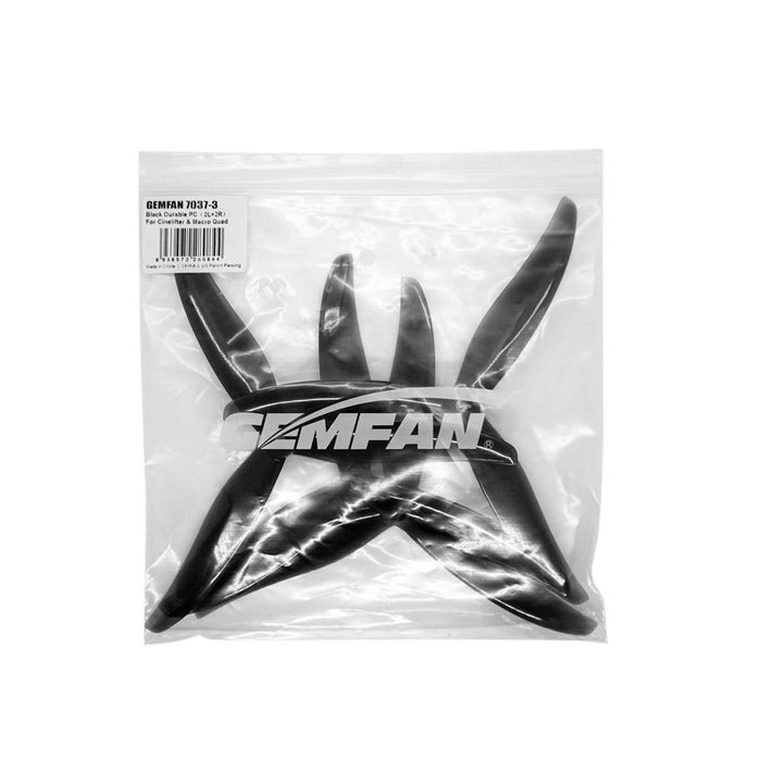 Gemfan Cinelifter 7" 7037 7x3.7x3 Tri-Blade Propellers - 2CW+2CCW