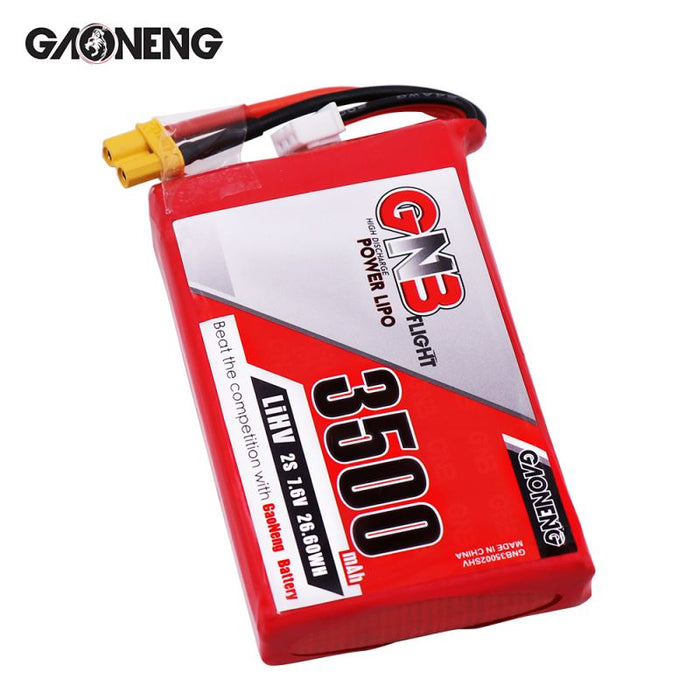 Gaoneng GNB 7.6V 2S HV LIPO 3500mah Transmitter Battery for Taranis QX7 XT30 Plug