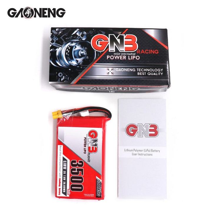 Gaoneng GNB 7.6V 2S HV LIPO 3500mah Transmitter Battery for Taranis QX7 XT30 Plug