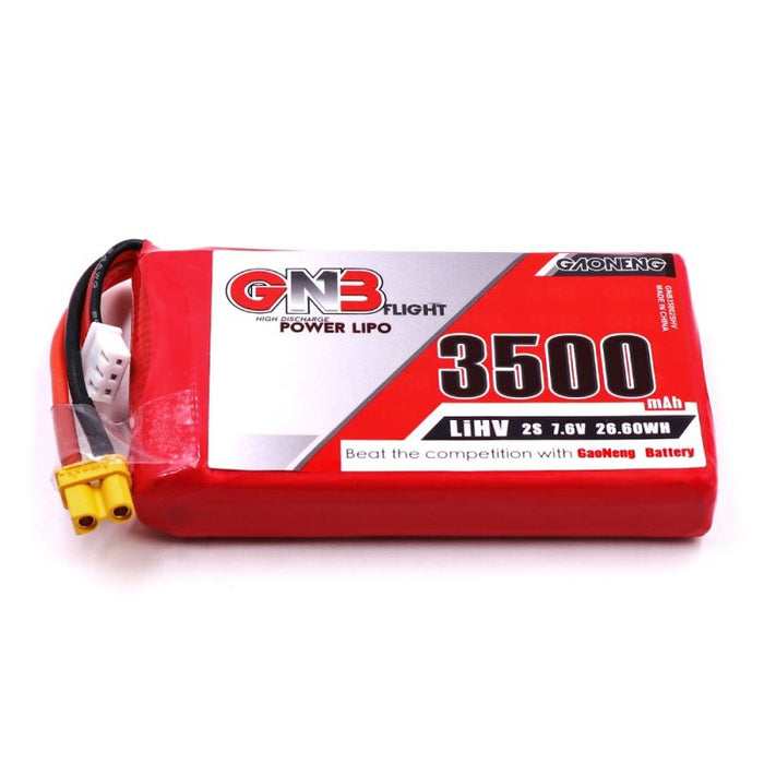 Gaoneng GNB 7.6V 2S HV LIPO 3500mah Transmitter Battery for Taranis QX7 XT30 Plug