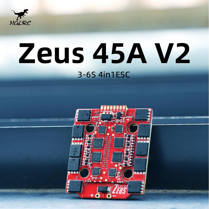 HGLRC Zeus 45A V2 3-6S BLHeli_S 4in1 ESC FPV Racing Drone - 20x20mm