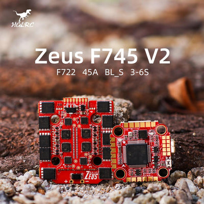 HGLRC Zeus F745 V2 STACK 20X20 3-6S | F722 Flight Controller | 45A BLHeli_S 4in1 ESC