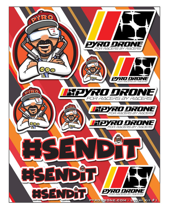 Pyrodrone Logos Pyrodrone Livery Kit (Sticker Sheet)