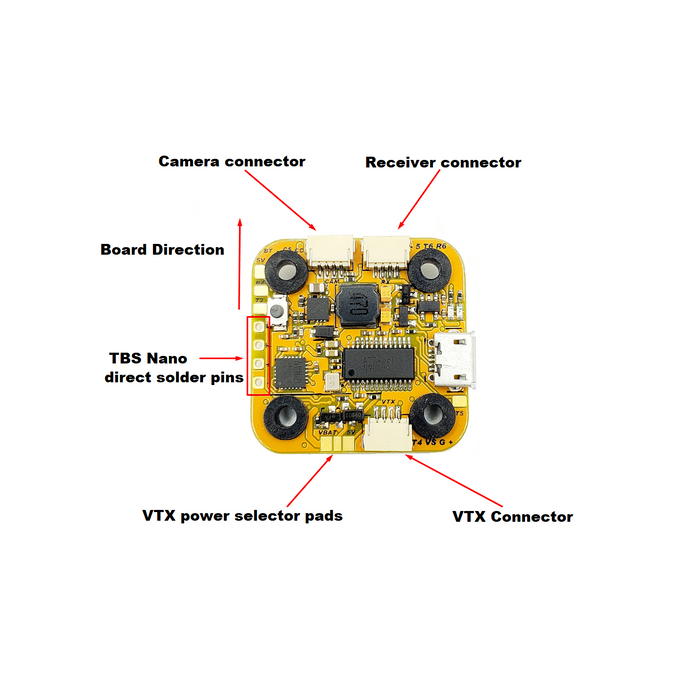 Pyrodrone F7 - MPU6000 Flight Controller W/Pit mode - 20*20mm