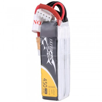 Tattu 14.8V 75C 4S 450mah Lipo Battery Pack with XT30 Plug- Long Version