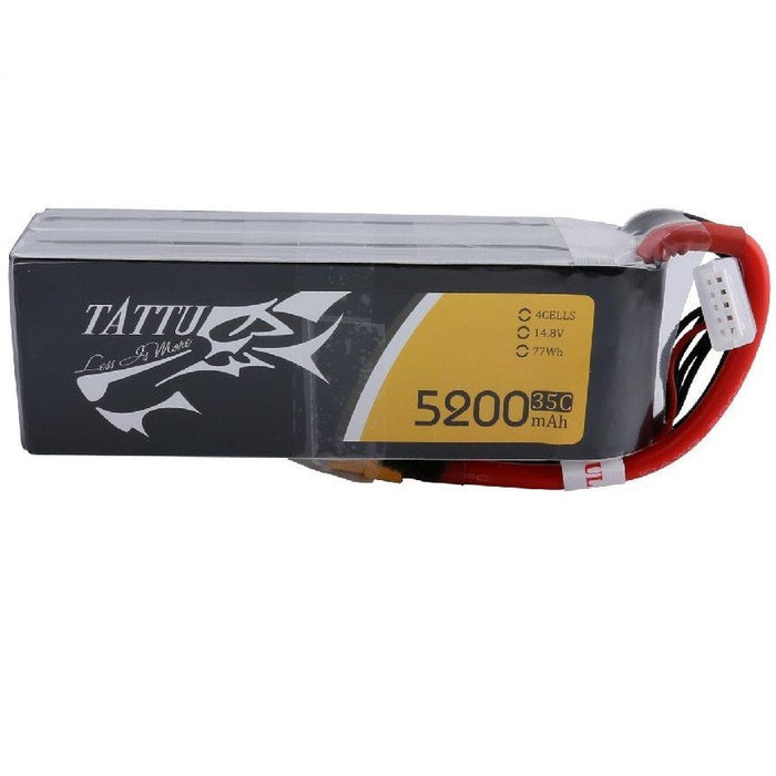 Tattu 5200mAh 14.8V 35C 4S1P Lipo Battery Pack with XT60 Plug